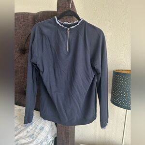 Women's Quart Zip with Sleeve and Collar Detail